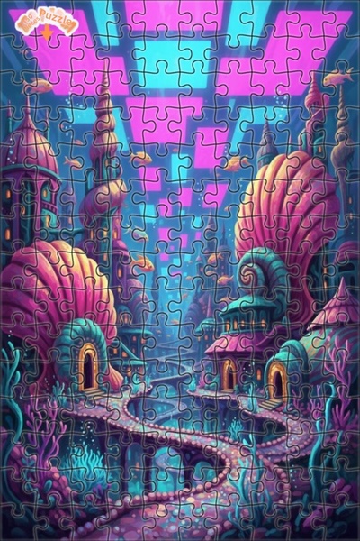 Teona Ahşap لوحة زيتية لمنظر مدينة البحر السحرية 150 قطعة مقاس 20x30