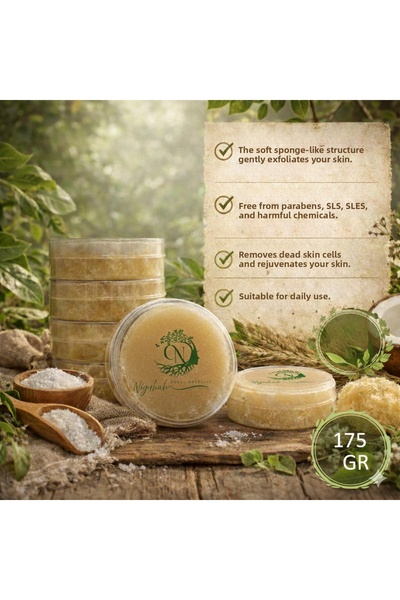 Pura Natura نيغوهاه ناتشورال بيوتي صابون طبيعي دائري مع إسفنجة وخلاصة حليب ال...