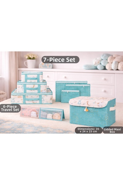 PONÇİK BEBEK منظم حقائب السفر للمستشفى وصندوق تخزين ملابس الألعاب الكبيرة، مج...