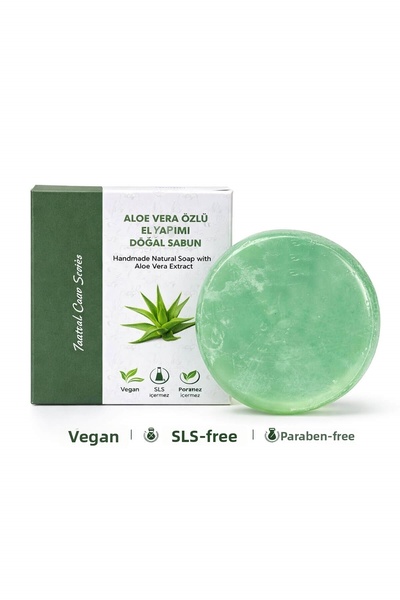 Elif Mira Handmade Natural Oval Soap with Aloe Vera Extract - 100 Gr