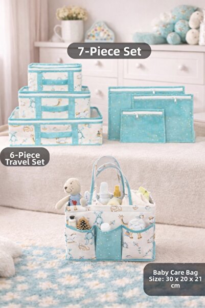 PONÇİK BEBEK Travel Hospital Luggage Organizer, Pouch & Baby Care Bag, Prenat...