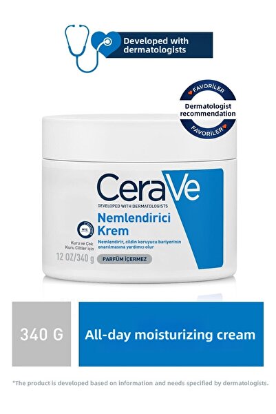 CeraVe 340gr Ενυδατική Κρέμα Προσώπου και Σώματος που περιέχει Κεραμίδιο και ...
