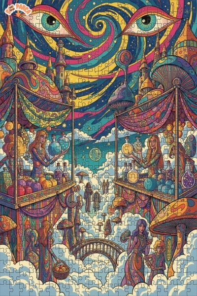 Teona Ahşap لغز خشبي ملون ذو طبقتين بإطار من ريد داون إن فرنشس كوندز، 500 قطع...