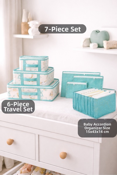 PONÇİK BEBEK حقيبة سفر منظمة للسفر، حقيبة ولادة منظمة، ومنظم أدراج أكورديون، ...
