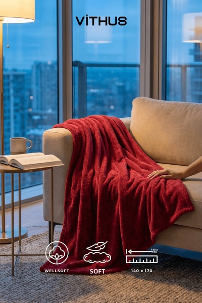 Vithus Wellsoft Tv Blanket Plush Fleece Ultra Soft Blanket 140X170 cm