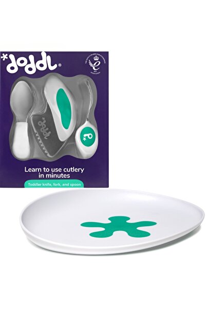 DODDL Blw Supporting Fork, Spoon, Knife and Non-Slip Wide Plate