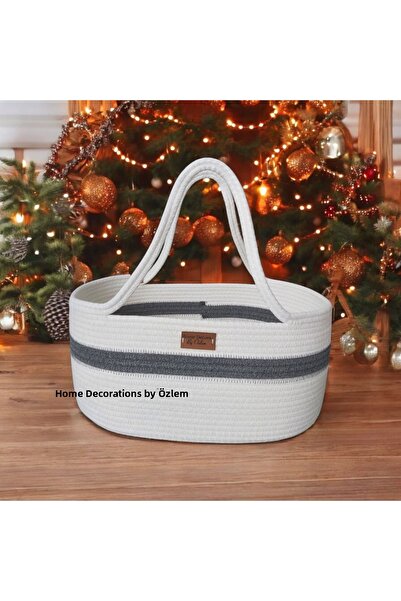 home decors by özlem Basket with Handle, Wicker Basket, Decorative Basket, Or...