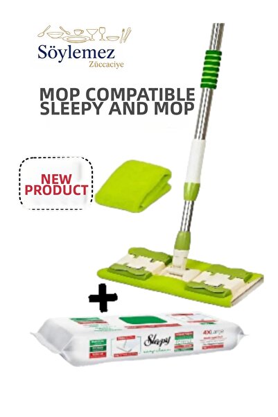 Söylemezavm منشفة تنظيف الأسطح المتوافقة مع الممسحة 50 قطعة + ممسحة هدية