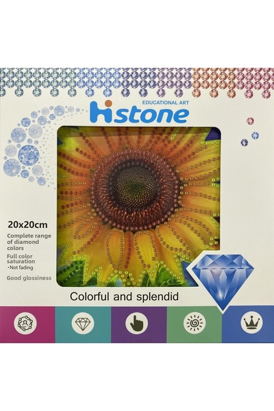 EleganTShoP 5D Beads Stick-on Goblen Mozaic Tablo Pano 20*20 cm Floarea soarelui