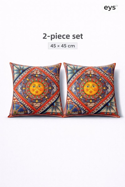 Eys Digital Printed Double-Sided Cotton Throw Pillow Cover – Hidden Zipper, L...