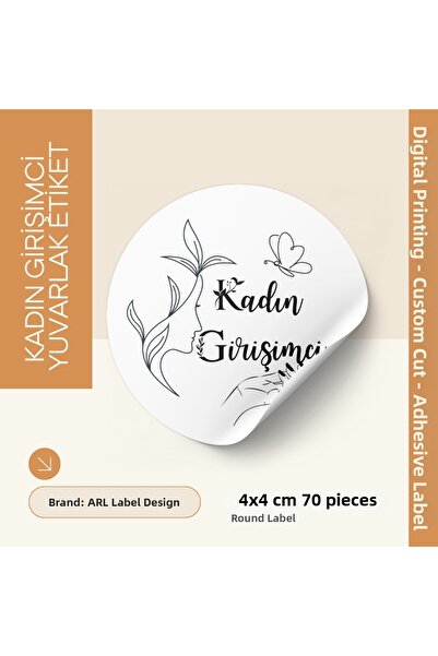 arl etiket tasarım dijital baskı merkezi Autocolant adeziv rotund pentru feme...