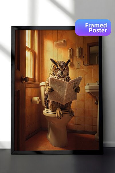 Zestia Ceas de ziar cu ramă neagră - Decor pentru sufragerie Owl's Break