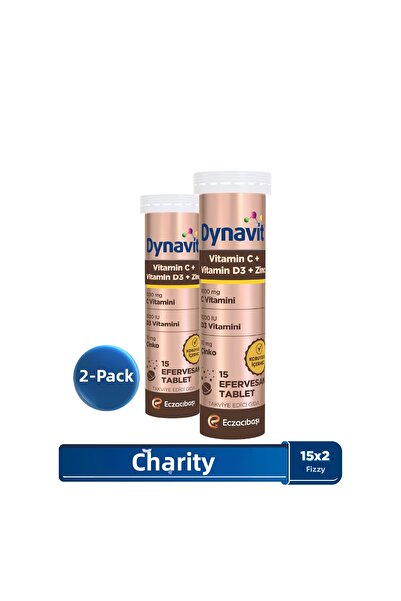 Dynavit Vitamin C & Vitamin D3 & Zinc 15X2 Effervescent Tablets - Immunity - ...