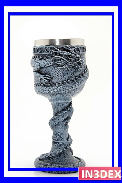 İN3DEX Dragon Patterned Stainless Steel Beverage Cup 450ml Capacity