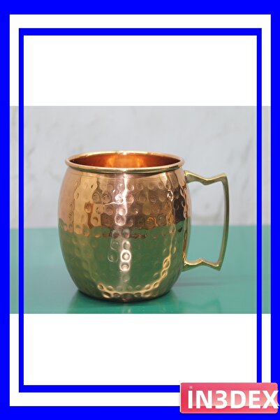 İN3DEX Medium Size Drink Cup Made of Brass Material 10X12 cm