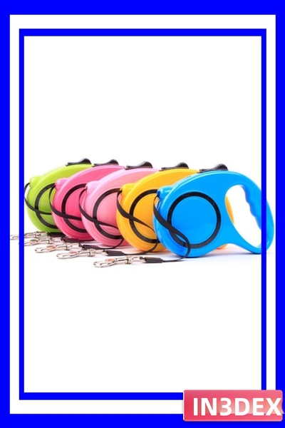 İN3DEX 5 Meter Extendable Automatic Dog Leash with Stop Function