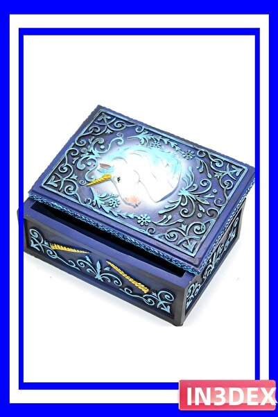 İN3DEX Storage Box with Unicorn Figure Decorative Object