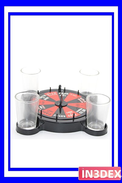İN3DEX مجموعة ألعاب شوت لـ 4 أشخاص مع عجلة دوارة للترفيه الاجتماعي