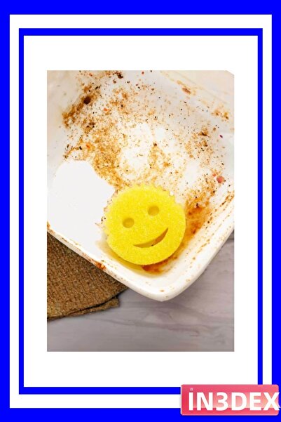 İN3DEX إسفنجة تنظيف الأطباق الحساسة للحرارة، عبوة مزدوجة