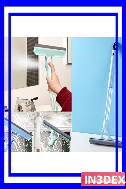İN3DEX جهاز تنظيف الزجاج بالرشاة مع فرشاة من الألياف الدقيقة ومسحاة