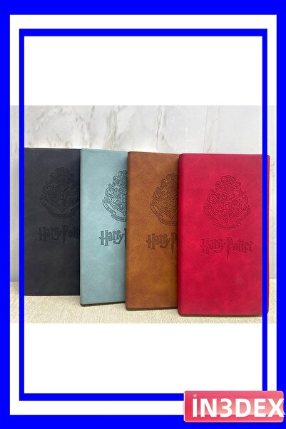 İN3DEX دفتر ملاحظات جلدي بشعار هوجورتس مقاس 17×10 سم