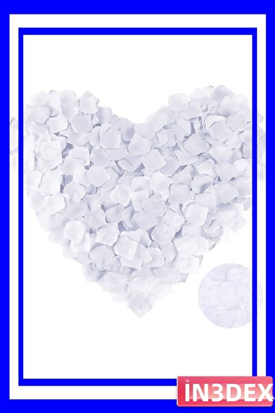 İN3DEX White Rose Petal Confetti 500 Pieces Party Decoration