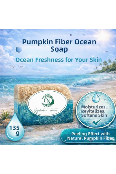 Pura Natura Niguhah Natural Beauty Natural Pumpkin Fiber Ocean Soap - 130 Gr -