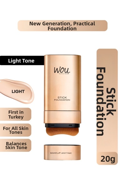 WOU World of Unique كريم أساس ستيك، كونسيلر عملي مع فرشاة، 2 في 1، 20 جرام، ل...