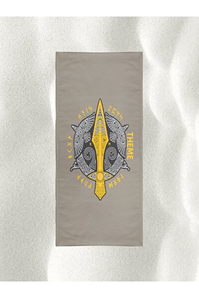 Erays Home Viking Themed 3D Digital Printed Sports Gym Athlete Fitness Towel ...