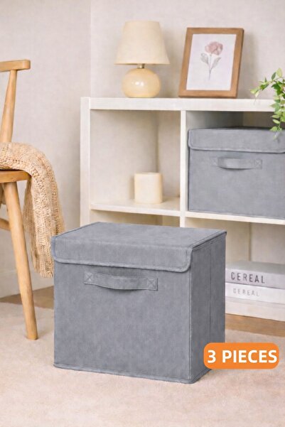 she berrak 3 Pieces - In-Closet Laundry Toy Organizer Folding Storage Box wit...