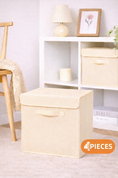 she berrak 4 Pieces - In-Closet Laundry Toy Organizer Folding Storage Box wit...