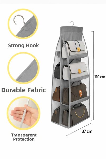 HERA CONCEPT 8 Pocket Bag Organizer Anthracite