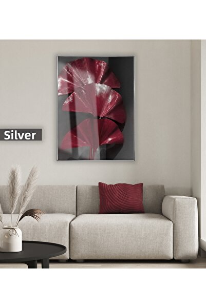 Harika bir ev HARİKABİREV | MODEL ABSTRACT CU FRUNZE ÎN CULORI BORDO-GRI | TA...