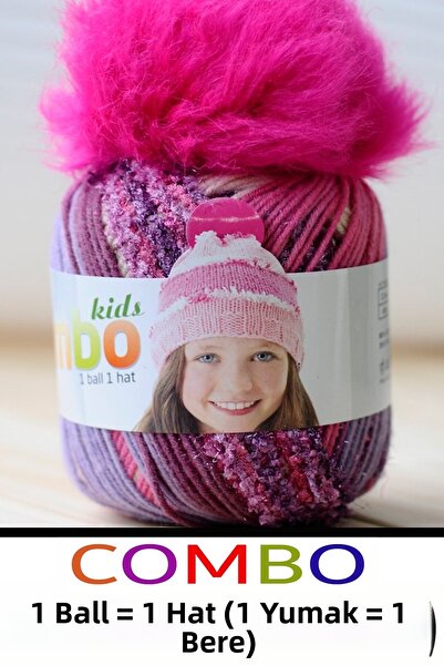 Diva İplik كومبو 02 - (OUTLET) - قبعة صوفية مع هدية (1 كرة = 1 قبعة) (1 كرة -...
