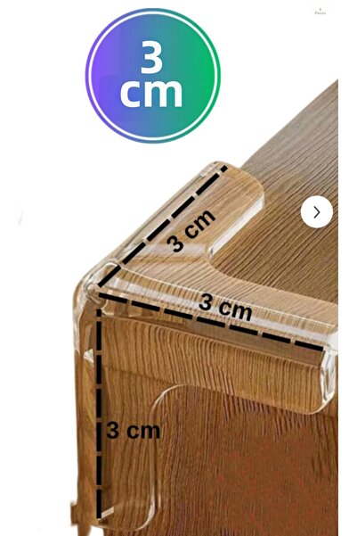 çt çeçem ticaret 8 Pieces of Silicone Transparent Table Edge Protection Appar...