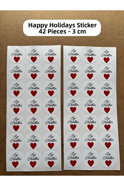 hdsticker Autocolant La mulți sărbători, 42 bucăți, 3 cm, etichetă cadou pent...