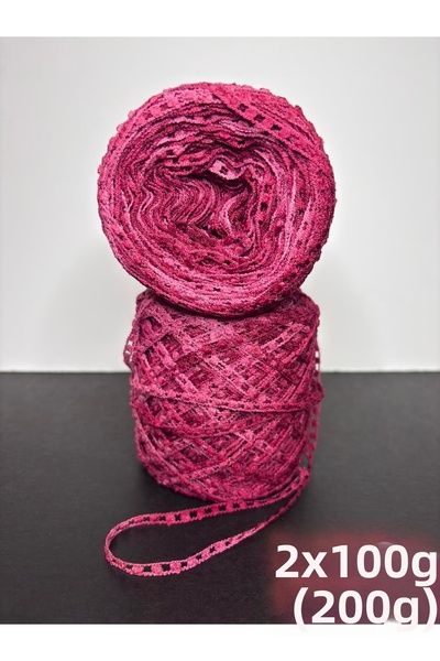 Ana&Kuzusu İplik Розово, черешово градиентно (цветово преливане) въже за стъл...