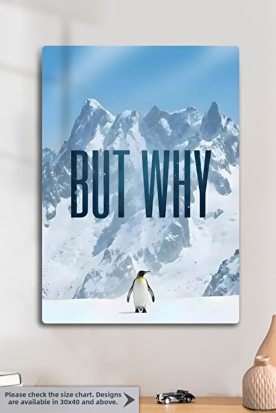 DekorHane But Why, Nihilist Penguin, Metal Print Painting, Penguin Poster, Pe...