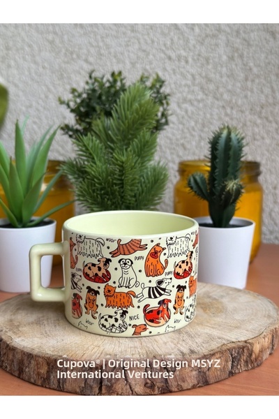 Cupova Cute Dog Illustration Mug, Gift, Dog, Dog Mug
