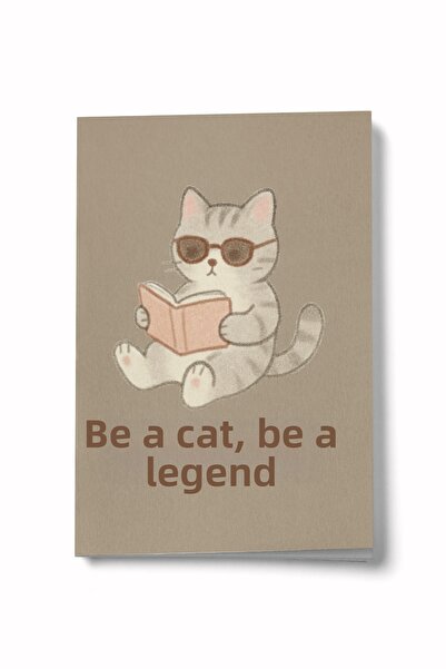 Bi Dünya Haber Become a Legend, nu o fii o pisică - Blocnotes A6 cu linii, mi...