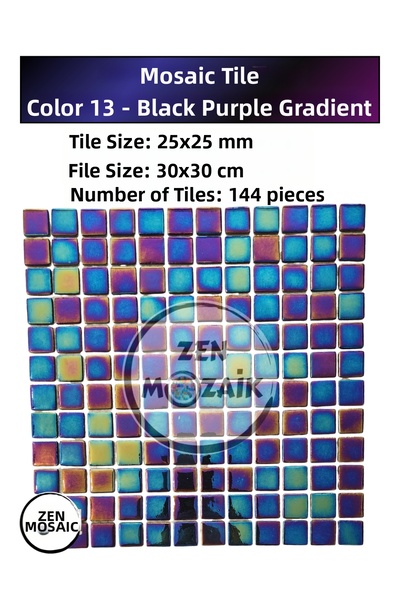 Zen Mozaik Glass Mosaic Tile with Mesh for Your Artistic Mosaic Works - Mosai...