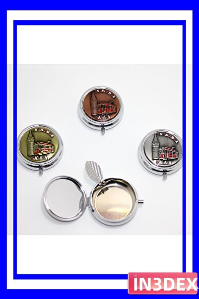 İN3DEX صندوق منفضة سجائر معدني منقوش على شكل برج جالاتا، قطعة ديكور