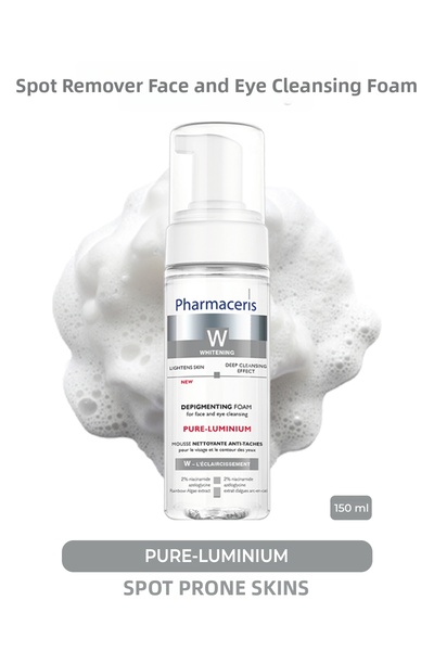 Pharmaceris ألومنيوم نقي |   رغوة تنظيف البقع وتفتيح محيط الوجه والعينين (150...