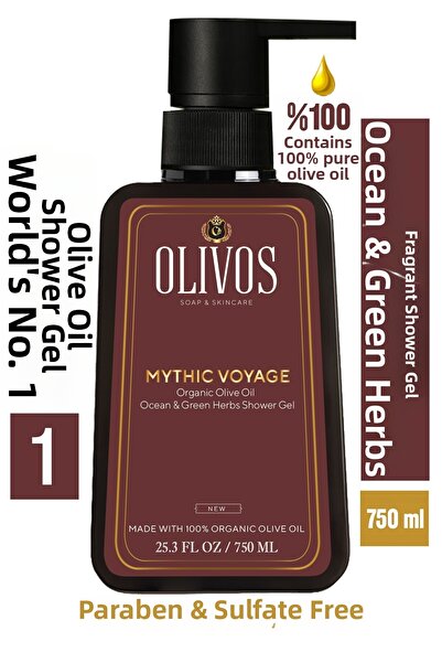 Olivos 100% Natural Ocean and Green Plant Scented Olive Oil Bath and Shower G...