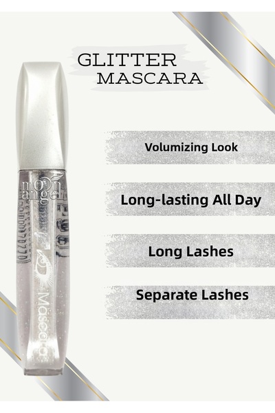 monangel Women's Silvery Colored Mascara & Silver Glitter