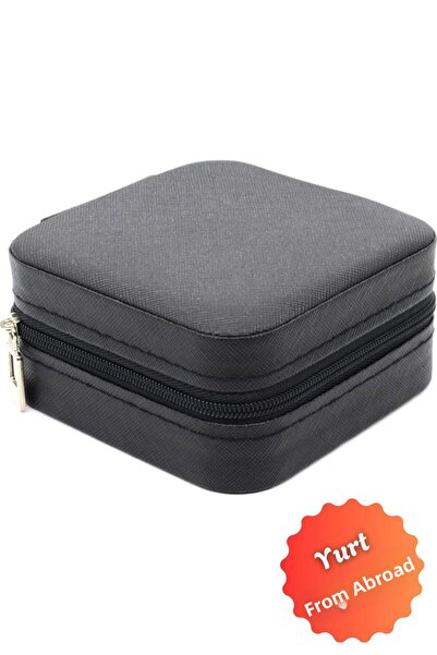 Buldug صندوق مجوهرات، صندوق تخزين المجوهرات، منظم من جلد البولي يوريثان