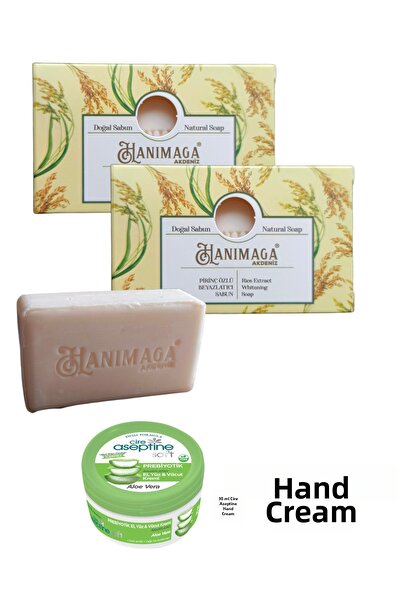KMS HOME Hanımağa Rice Extract Whitening Soap Natural Soap 100 Gr X 2 Pieces ...