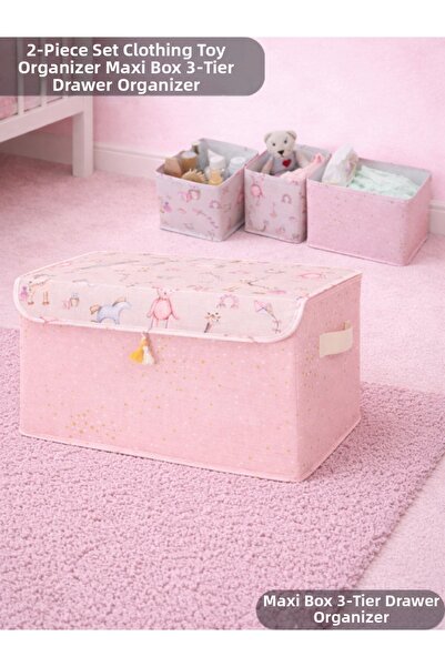 PONÇİK BEBEK Σετ 4 τεμαχίων οργανωτών συρταριών για ντουλάπες & κουτί οργάνωσ...