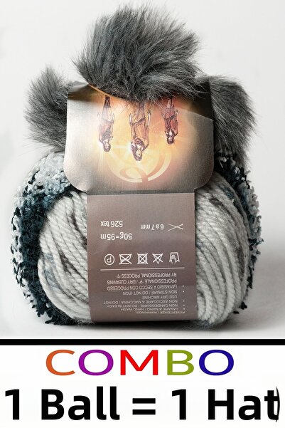 Diva İplik Combo 40 - (Outlet) - Export Surplus Pom-Pom Gift Beanie Hat (1 Ba...