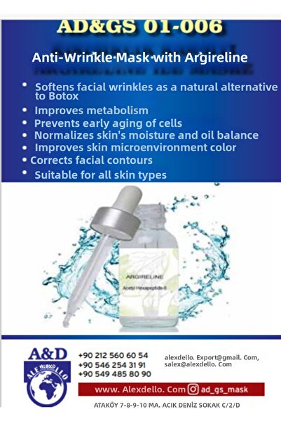 ALEXDELLO YÜZ BAKIM MASKE قناع مقشر من مسحوق الطحالب الألجينات مع الأرجيرلين ...